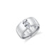 MICHAEL M Fashion Rings 18K White Gold / 4 Montage Cigar Band F409