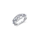 MICHAEL M Fashion Rings 18K White Gold / 4 Montage Double Band Ring B547