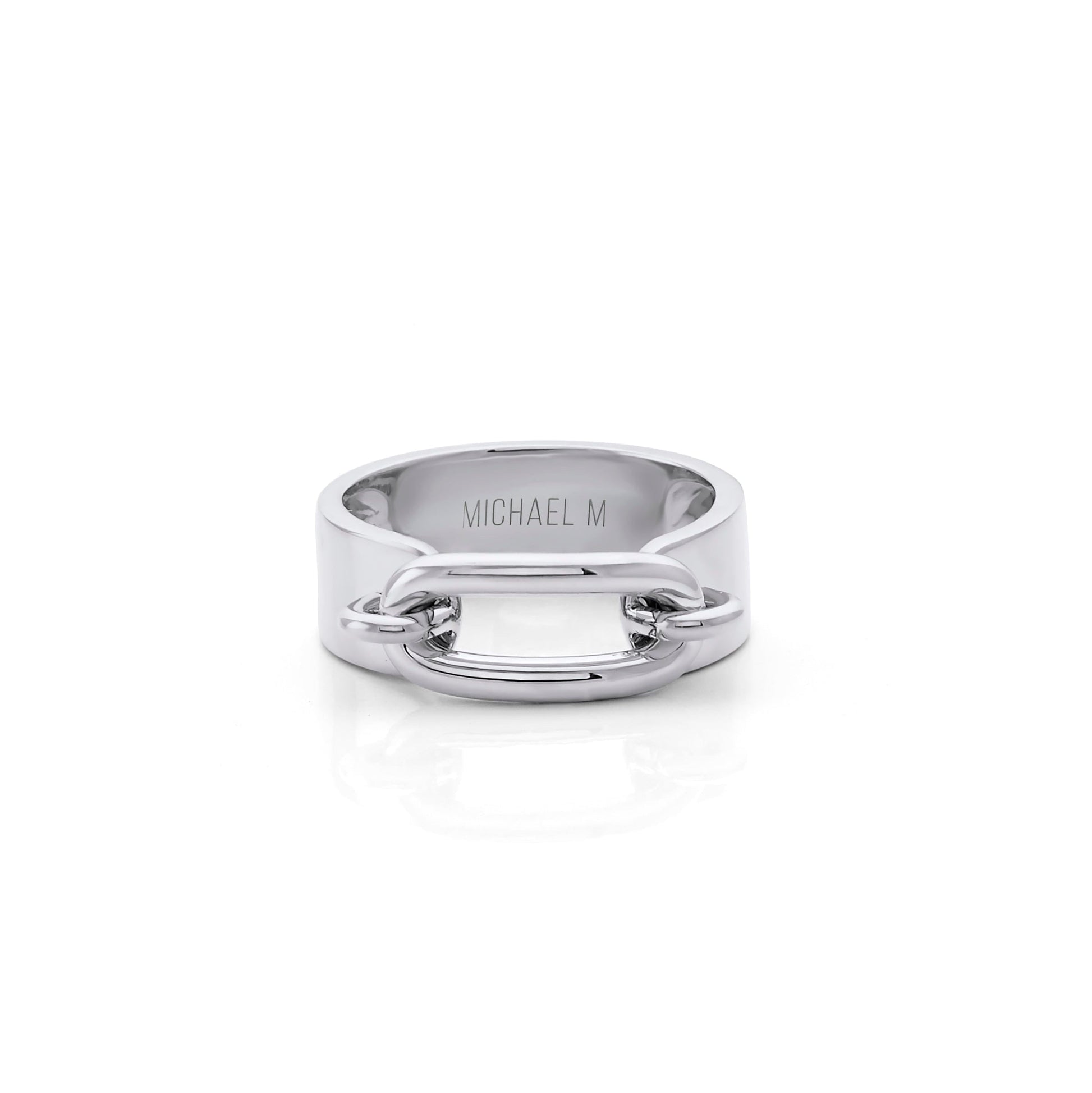 MICHAEL M Fashion Rings 18K White Gold / 4 Two Tone Luxe Link Ring F360