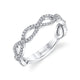 MICHAEL M Fashion Rings 18K White Gold Braided Diamond Band B317-WG4