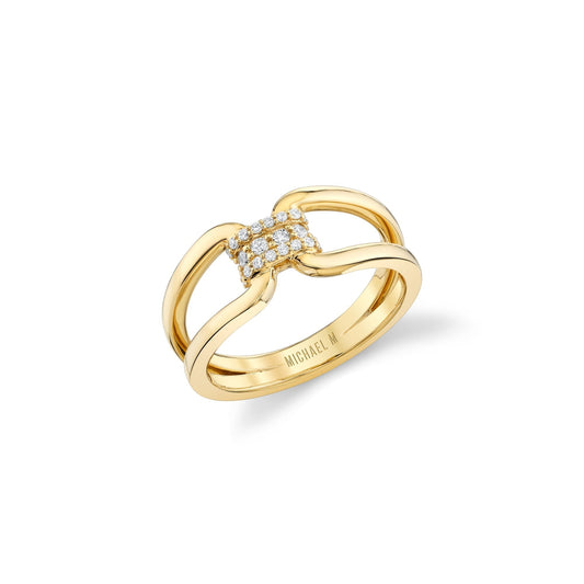 MICHAEL M Fashion Rings 18K Yellow Gold / 4 Europa Interlink Ring F416