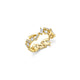 MICHAEL M Fashion Rings 18K Yellow Gold / 4 Montage Bar Cluster Band B548