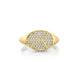 Carve Signet Ring with Pavé