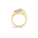 Carve Signet Ring with Pavé
