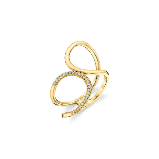Diamond Twist Bridge Ring