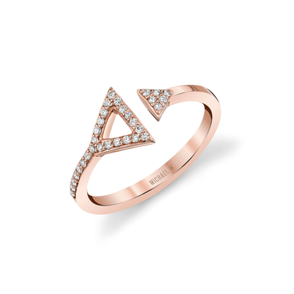 Double Diamond Triangle Ring