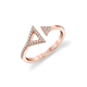 Double Diamond Triangle Ring