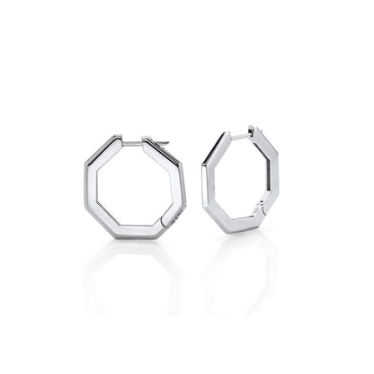 MICHAEL M Fashion Rings Large Octave Knifed Hoop Earrings