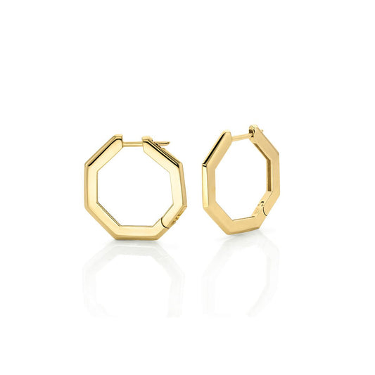 MICHAEL M Fashion Rings Large Octave Knifed Hoop Earrings