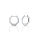 MICHAEL M Fashion Rings Medium Octave Knifed Hoop Earrings