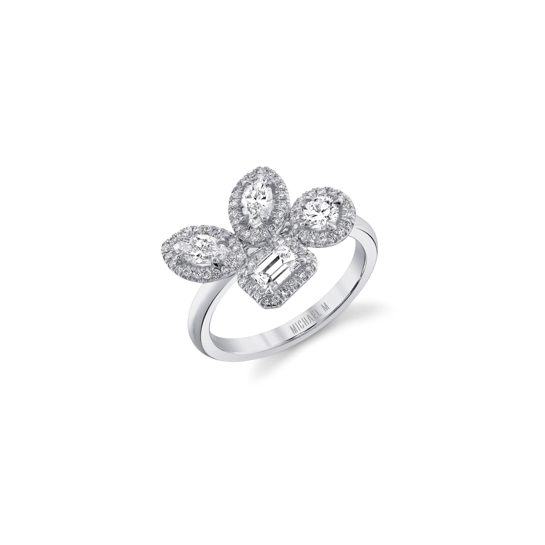 MICHAEL M Fashion Rings Montage Cluster Halo Ring