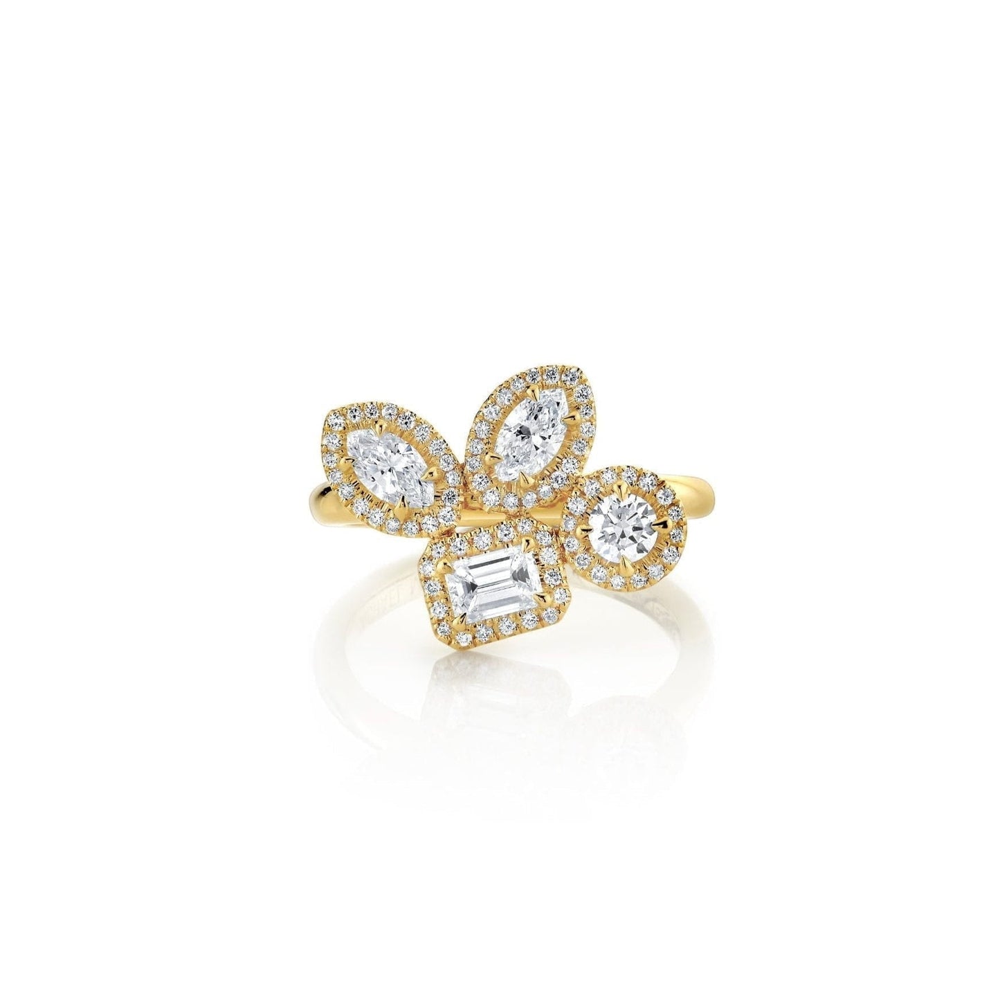MICHAEL M Fashion Rings Montage Cluster Halo Ring