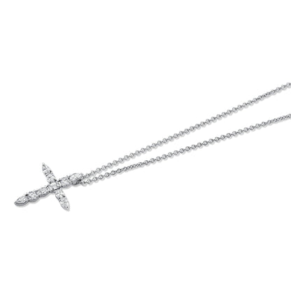Montage Cross Pendant White Gold