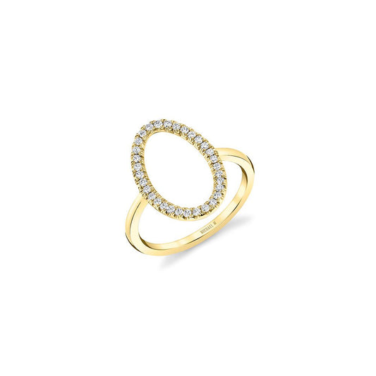 Open Oval Diamond Ring