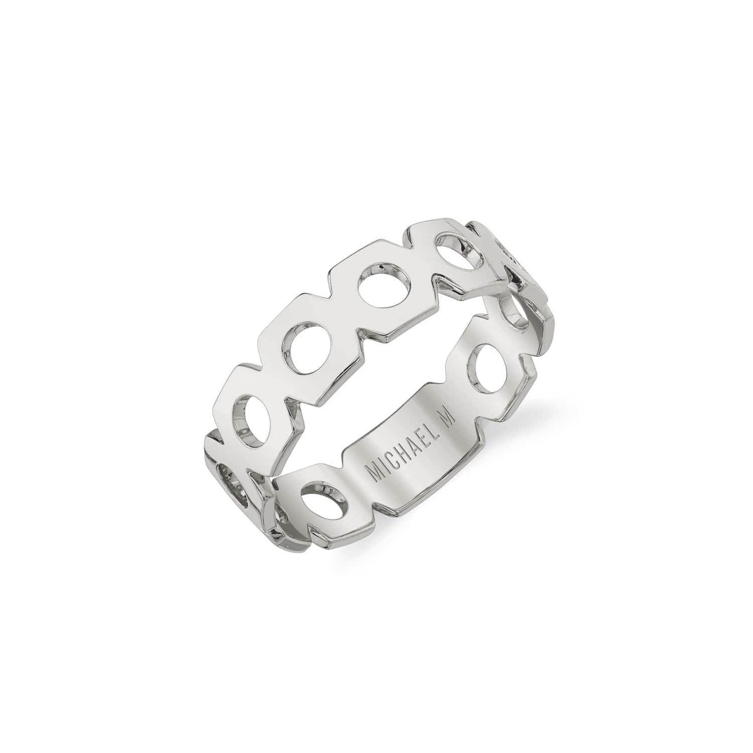 MICHAEL M Fashion Rings Signature Negative Space Band