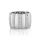 Silver Orb Ribbed Ring