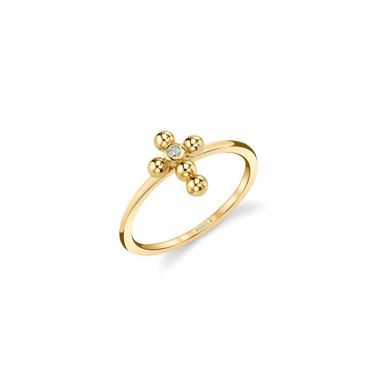 Single Diamond Cross Ring