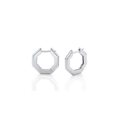 MICHAEL M Fashion Rings Small Octave Knifed Hoop Earrings