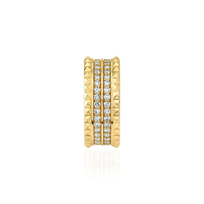 Tetra Double Pavé Band