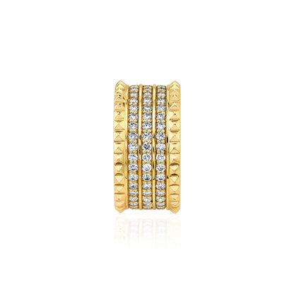 Tetra Triple Pavé Band