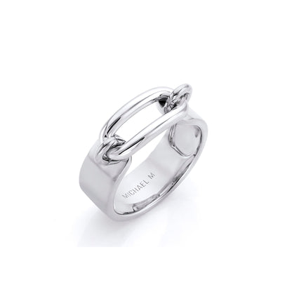 Two Tone Luxe Link Ring
