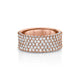 MICHAEL M High Jewelry 18K Rose Gold / 4 Europa Halved Diamond Band B540