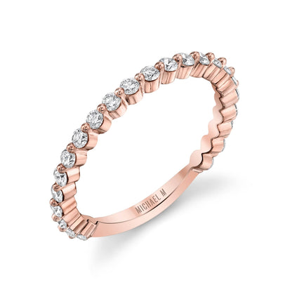 MICHAEL M High Jewelry 18K Rose Gold Diamond Bubble Band B315-2.15