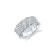 MICHAEL M High Jewelry 18K White Gold / 4 Europa Halved Diamond Band B540