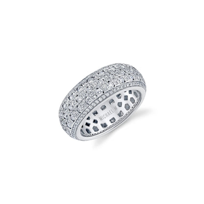 MICHAEL M High Jewelry 18K White Gold / 6.5 Europa Mosaic Pavé Band F143
