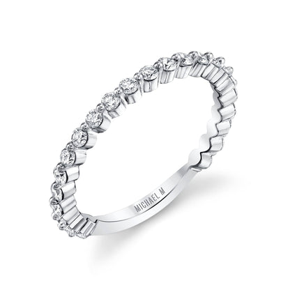 MICHAEL M High Jewelry 18K White Gold Diamond Bubble Band B315-2.15