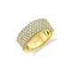 MICHAEL M High Jewelry 18K Yellow Gold / 4 Europa Halved Diamond Band B540