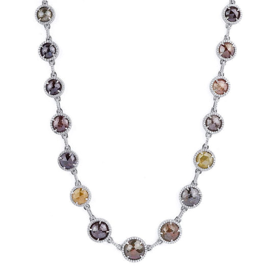 Assorted Rose Cut Diamond Necklace