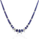 Blue and Diamond Bead Necklace