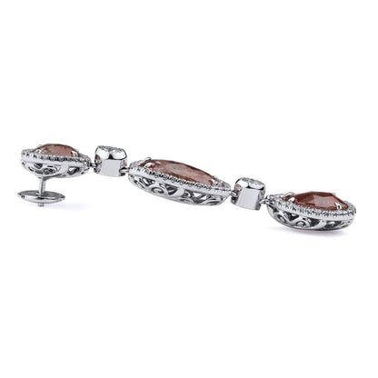 Mixed-Cut Diamond Drop Earrings