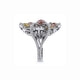 Multi-Colored 8 Petal Flower Ring