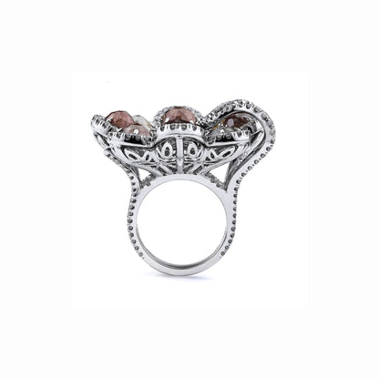 Multi-Colored 8 Petal Flower Ring
