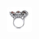 Multi-Colored 8 Petal Flower Ring