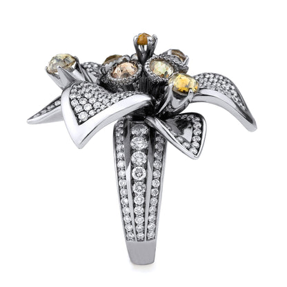 Multi-Colored Flower Ring