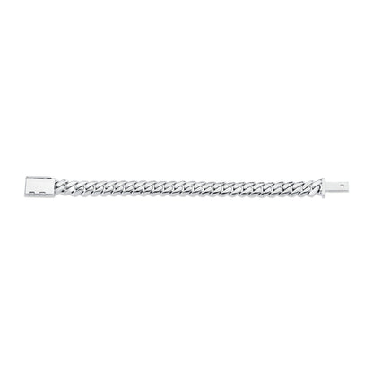 10mm Silver Men's Cuban Chain Bracelet