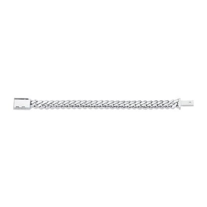 10mm Silver Men's Cuban Chain Bracelet