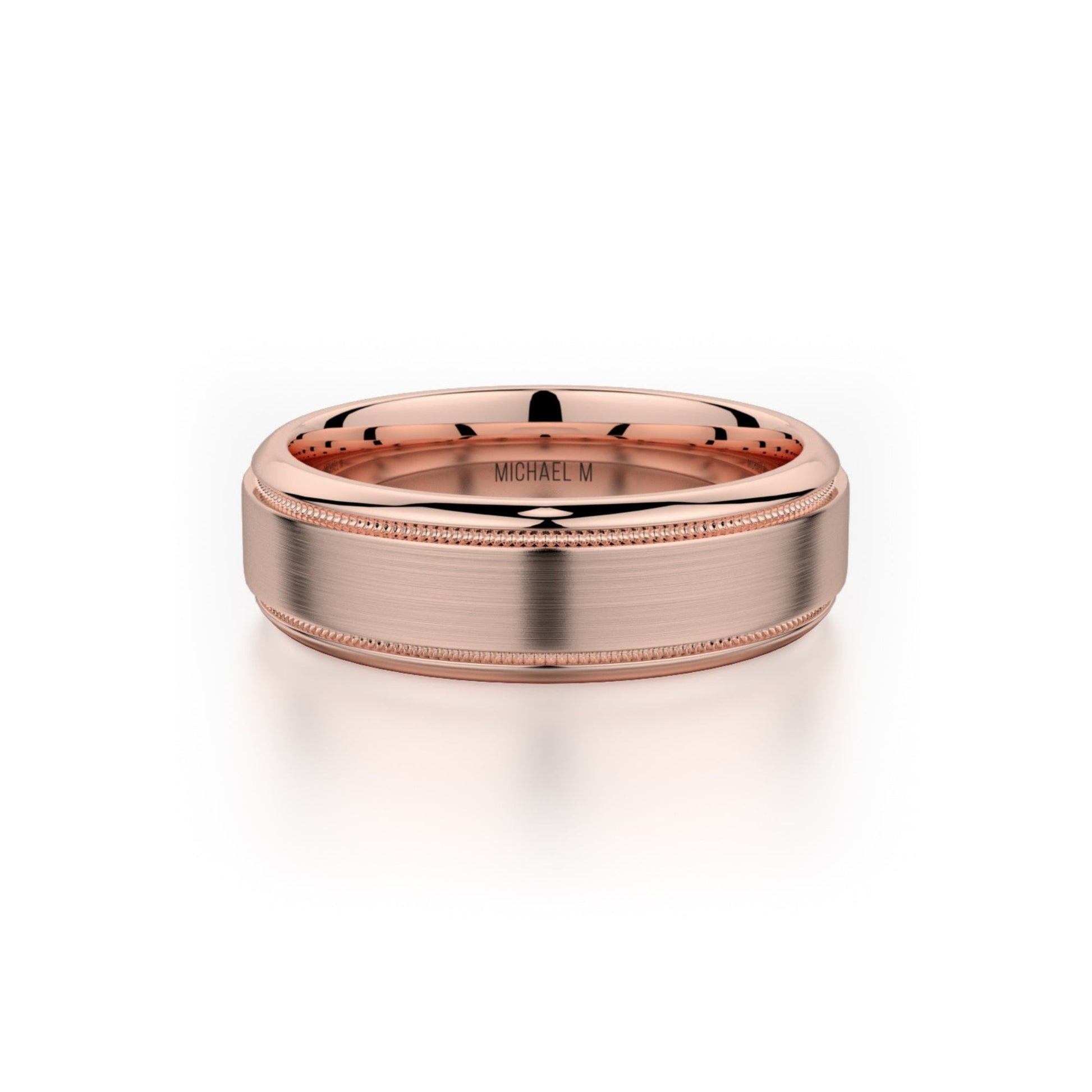 MICHAEL M Men's 14K Rose Gold / 7 Men's Band MB101 MB-101YG14K