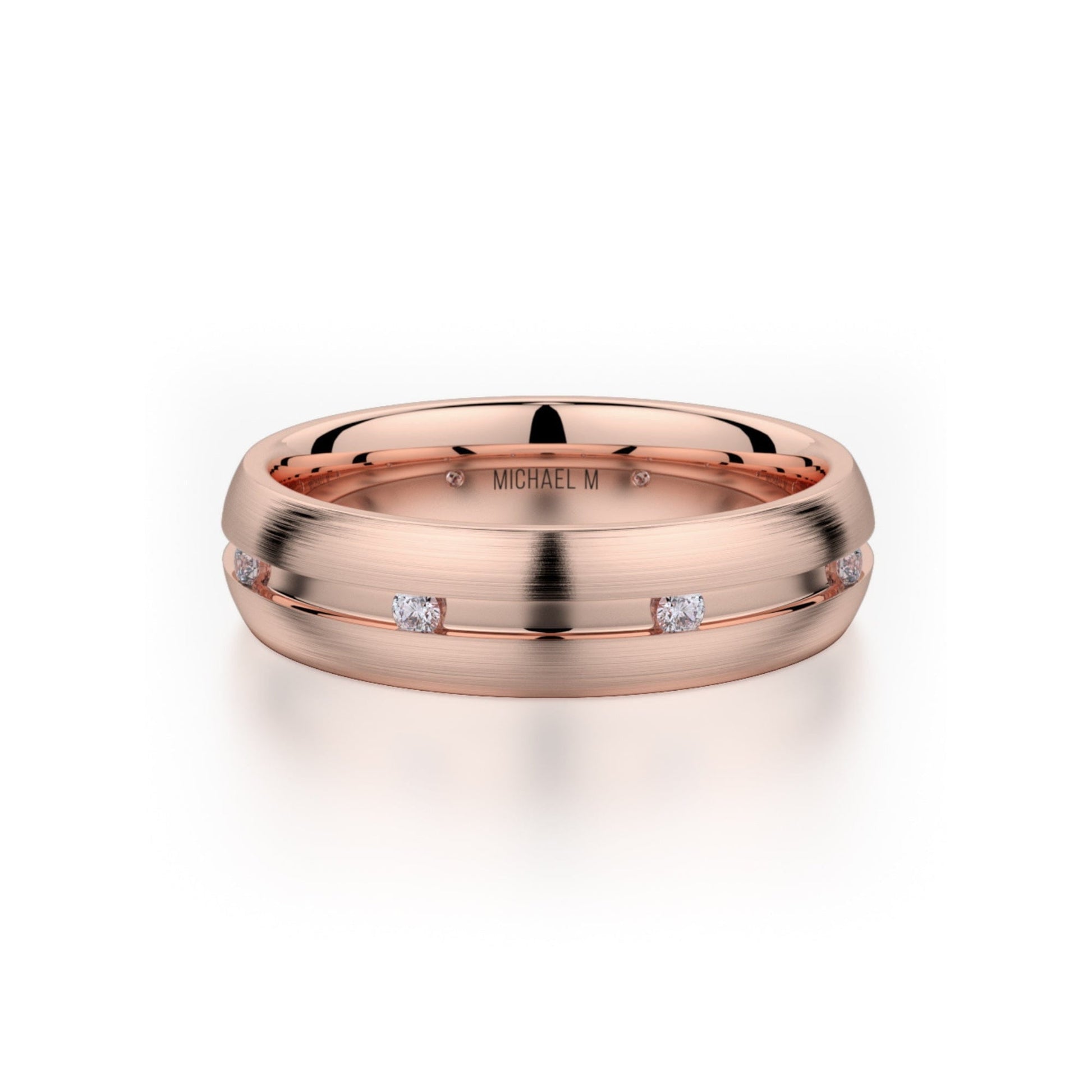 MICHAEL M Men's 14K Rose Gold / 7 Men's Band MB104 MB-104RG14K