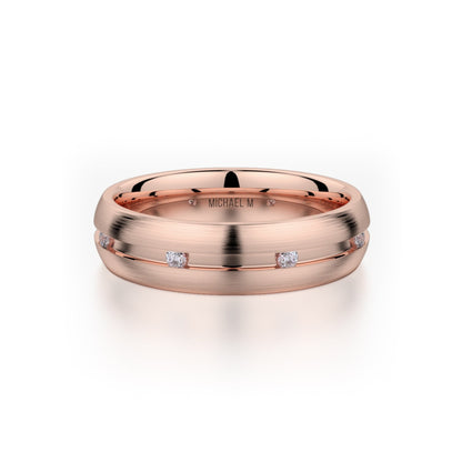 MICHAEL M Men's 14K Rose Gold / 7 Men's Band MB104 MB-104RG14K