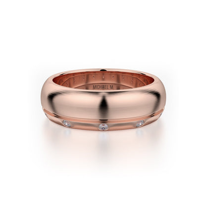 MICHAEL M Men's 14K Rose Gold / 7 Men's Band MB105 MB-105RG14K