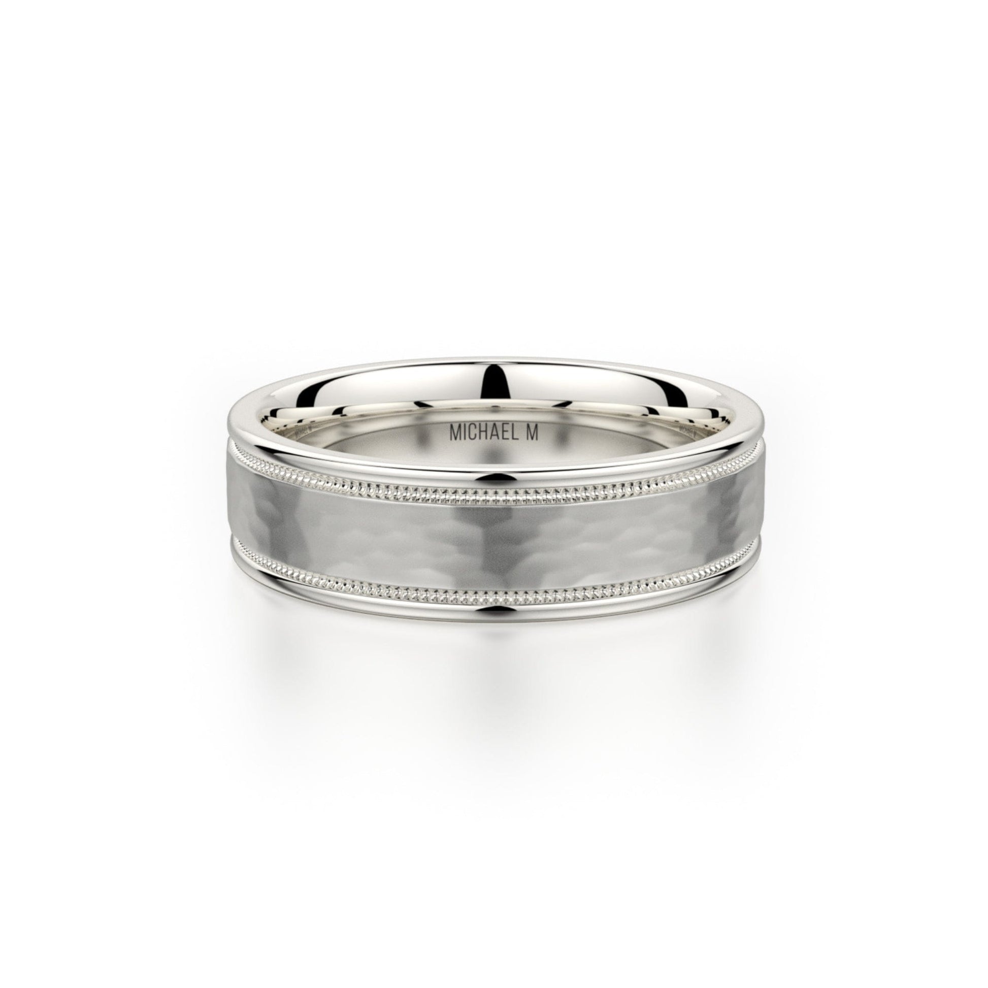 MICHAEL M Men's 14K White Gold / 7 Men's Band MB102 MB-102WG14K