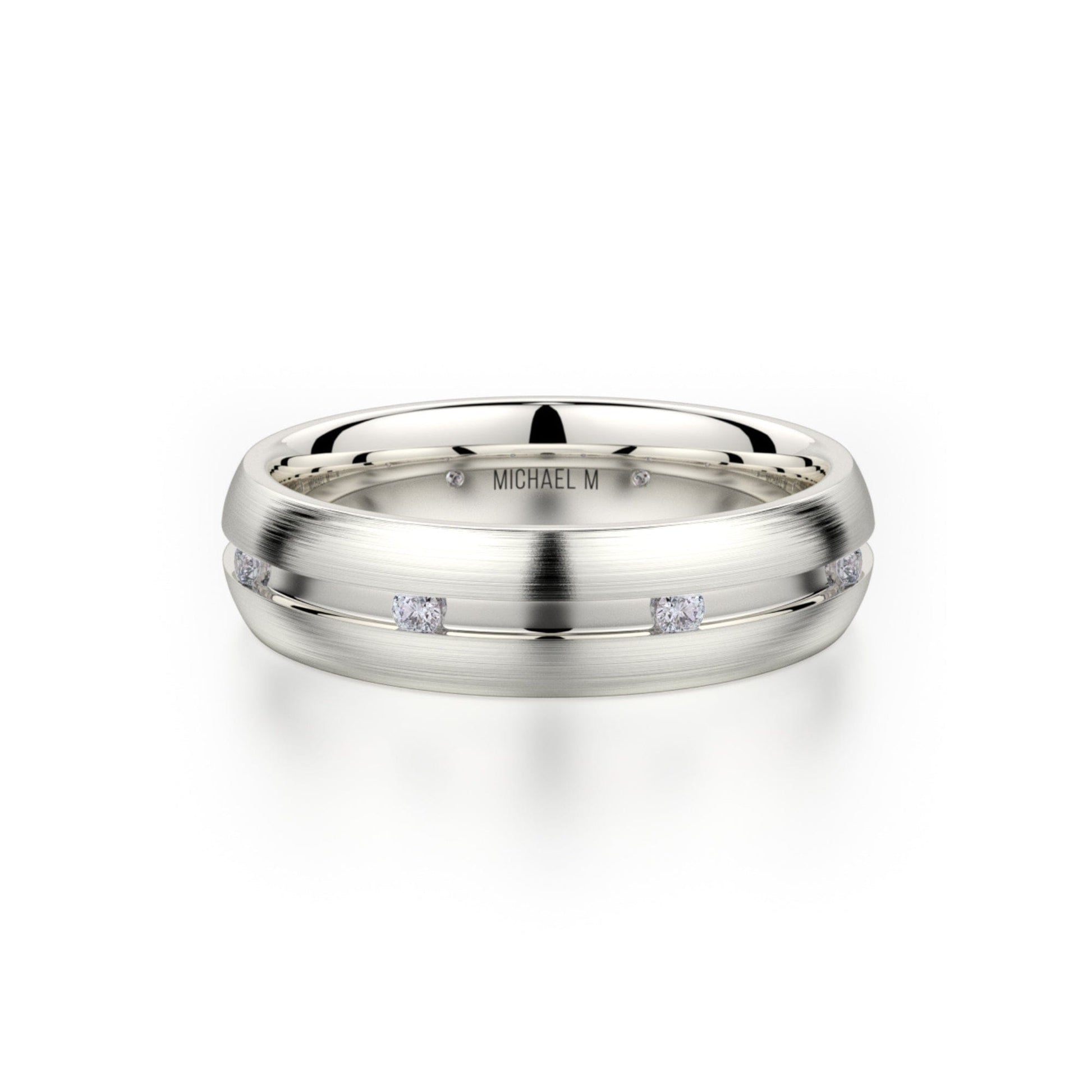 MICHAEL M Men's 14K White Gold / 7 Men's Band MB104 MB-104WG14K
