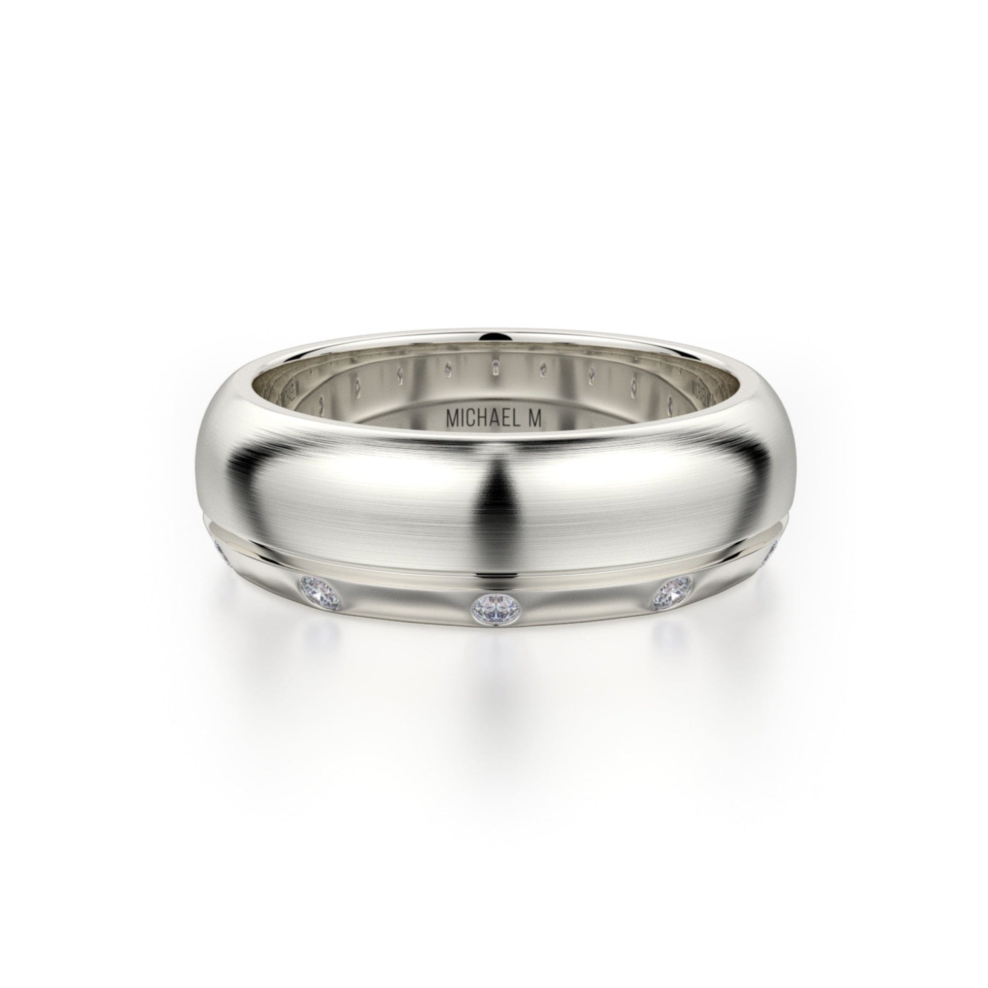 MICHAEL M Men's 14K White Gold / 7 Men's Band MB105 MB-105WH14K