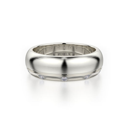 MICHAEL M Men's 14K White Gold / 7 Men's Band MB105 MB-105WH14K