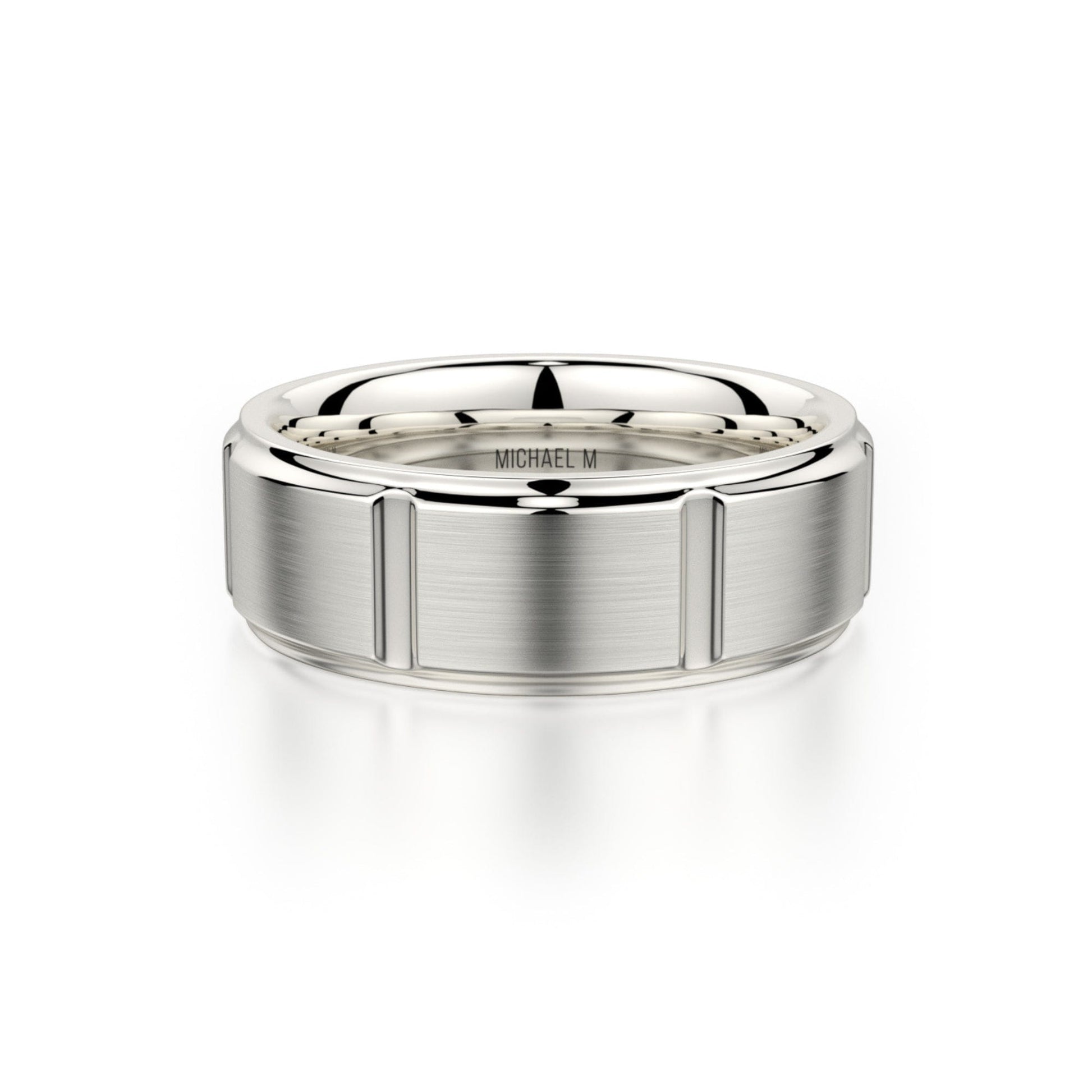 MICHAEL M Men's 14K White Gold / 7 Men's Band MB108 MB-108WG14K