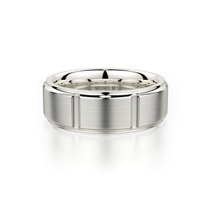 MICHAEL M Men's 14K White Gold / 7 Men's Band MB108 MB-108WG14K